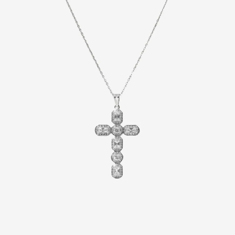 Collier Croix en Cristaux Raffiné