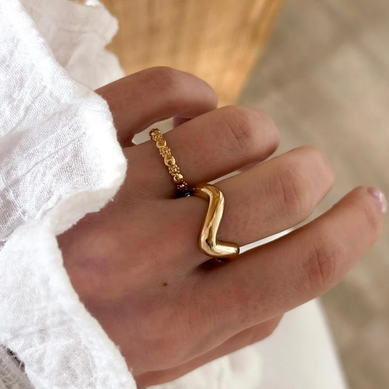 Bague "Felie" plaqué or