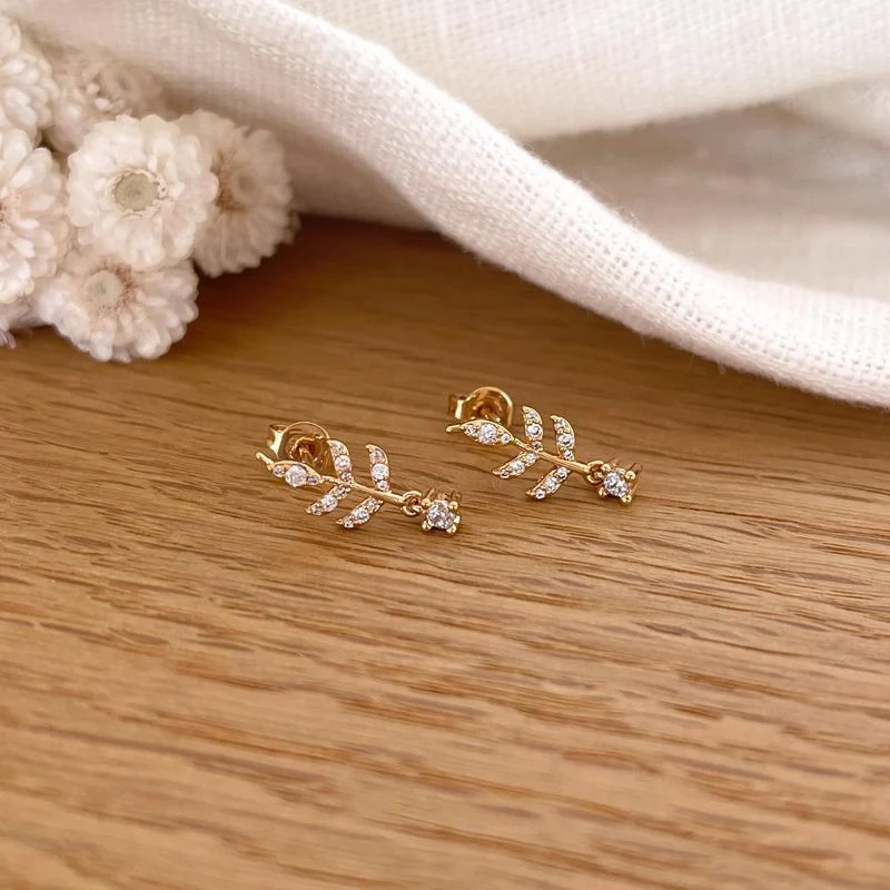 Boucles d'oreilles "Divine" plaqué or
