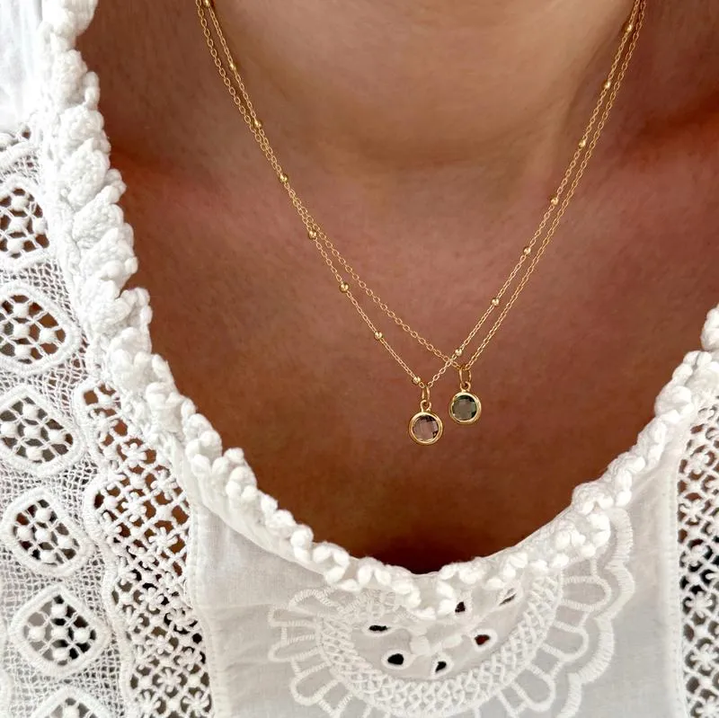 Collier "Lee" blanc plaqué or