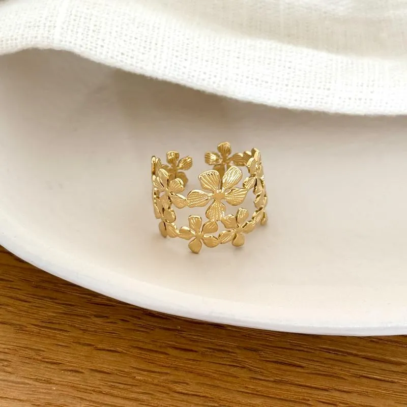 Bague "Floé" acier
