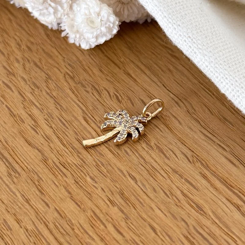 Pendentif "Palm" plaqué or