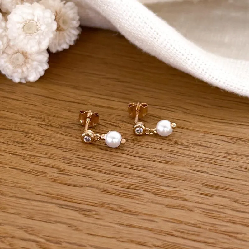 Boucles d'oreilles "Nina" plaqué or