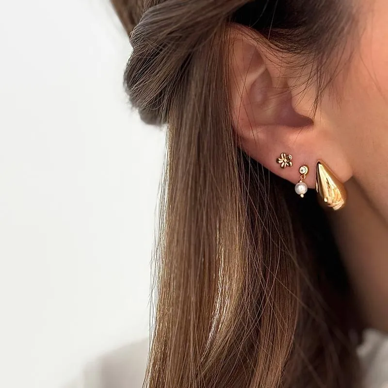 Boucles d'oreilles "Edith" plaqué or