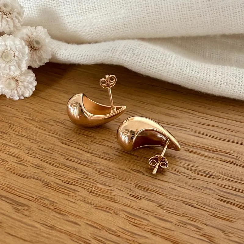 Boucles d'oreilles "Edith" plaqué or