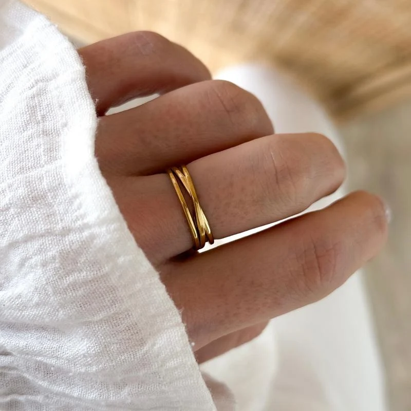 Bague "Tea" acier