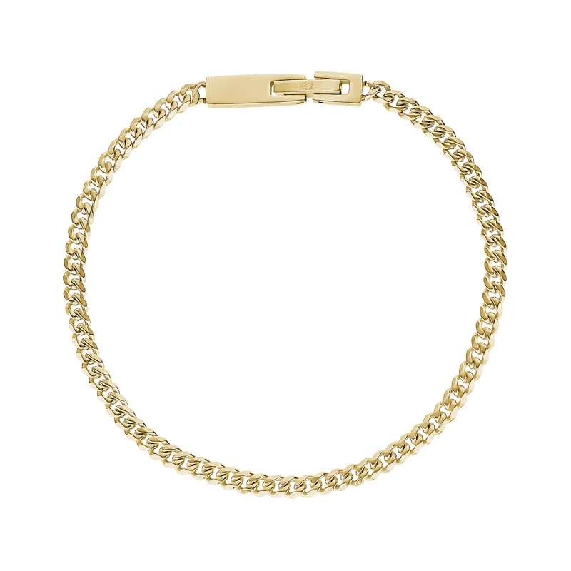 Bracelet à maillons cubains gravés 3,5 mm