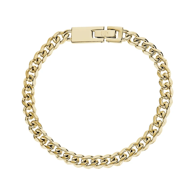 Bracelet à maillons cubains gravés de 6,5 mm