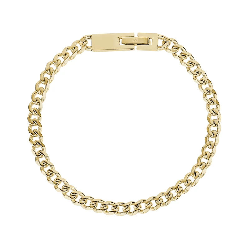 Bracelet à maillons cubains gravés de 5 mm