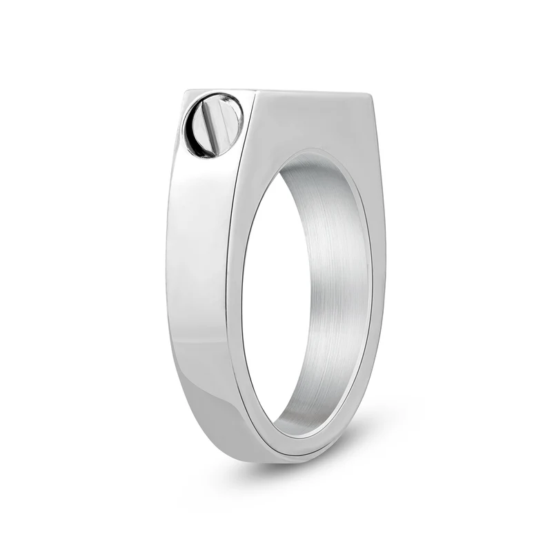 Bague unisexe en forme d'urne