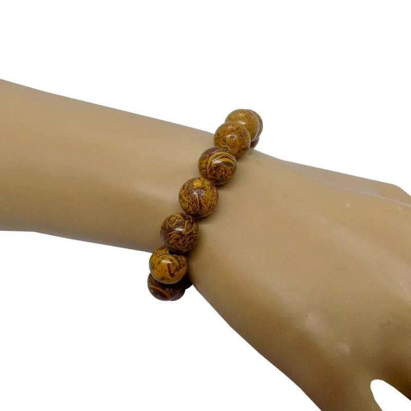 Bracelet en perles de jaspe éléphant 10mm