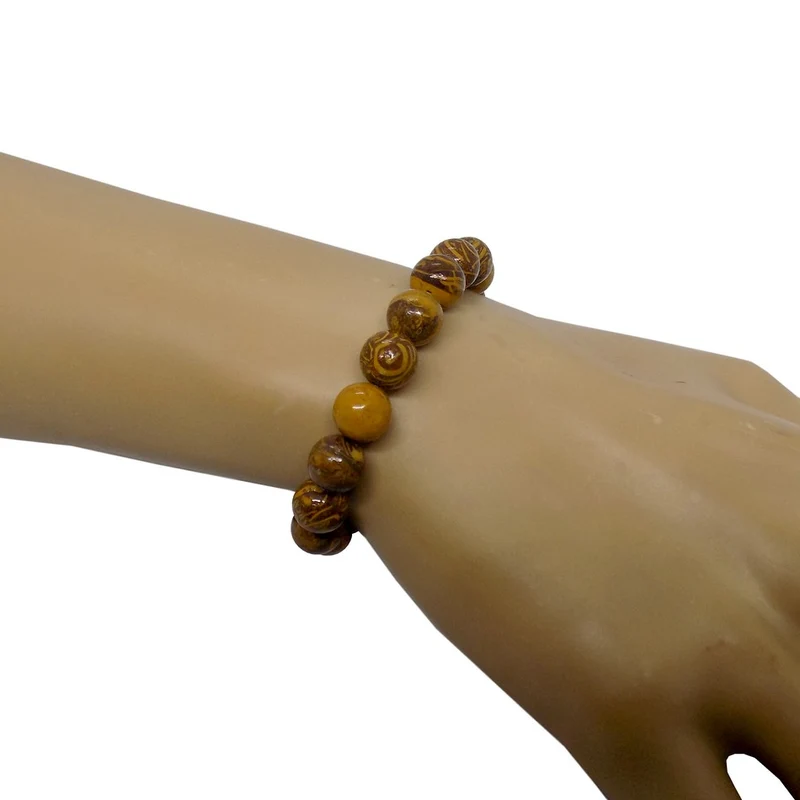 Bracelet en perles de jaspe éléphant 8mm