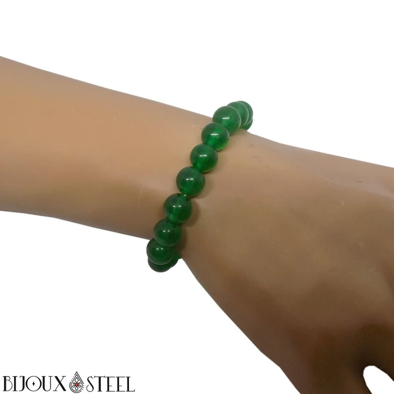 Bracelet en perles de jade de Malaisie 8mm