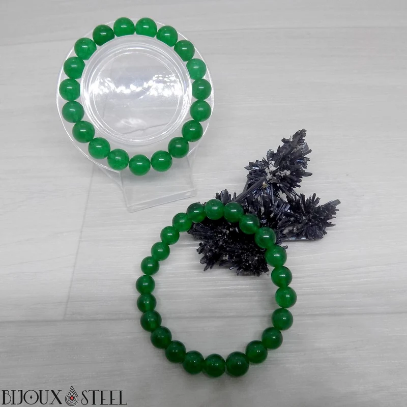 Bracelet en perles de jade de Malaisie 8mm