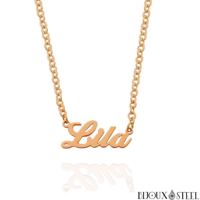 Collier prénom personnalisé en acier inoxydable