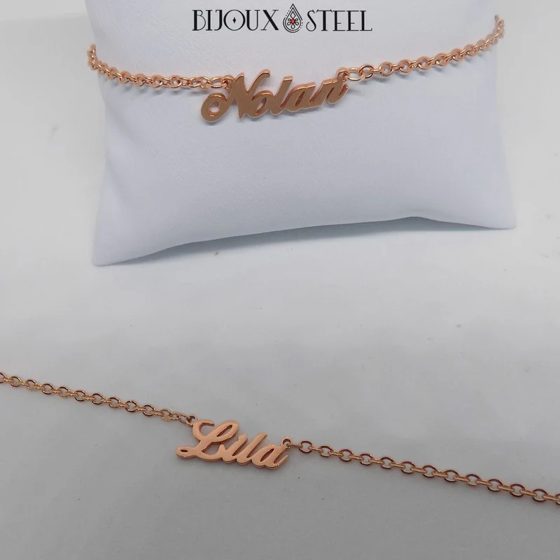 Collier prénom personnalisé en acier inoxydable