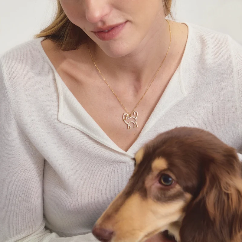 Collier Chat Brillant