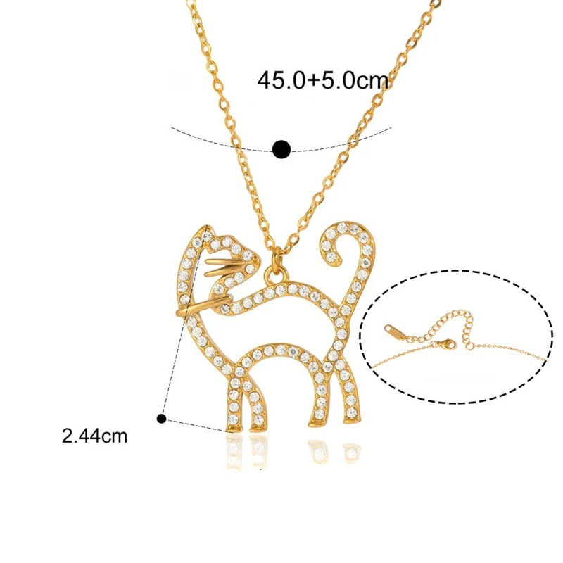 Collier Chat Brillant