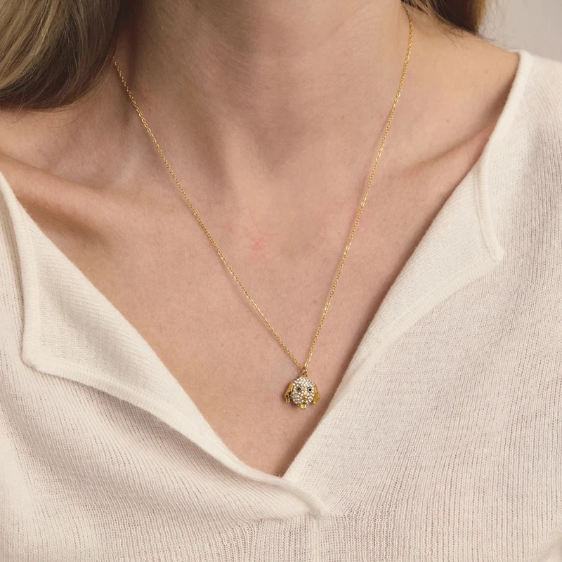 Collier Tête de Chien Strass