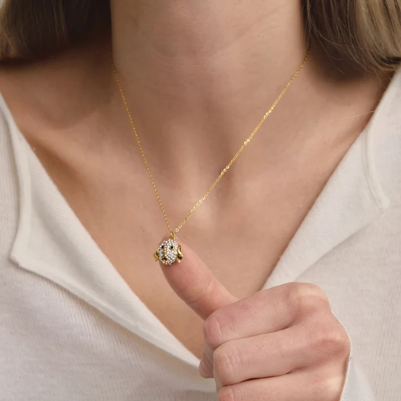 Collier Tête de Chien Strass
