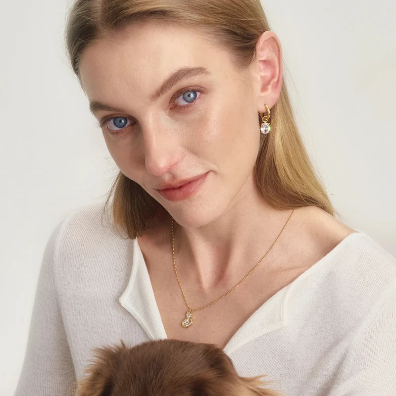 Collier Chat Strass