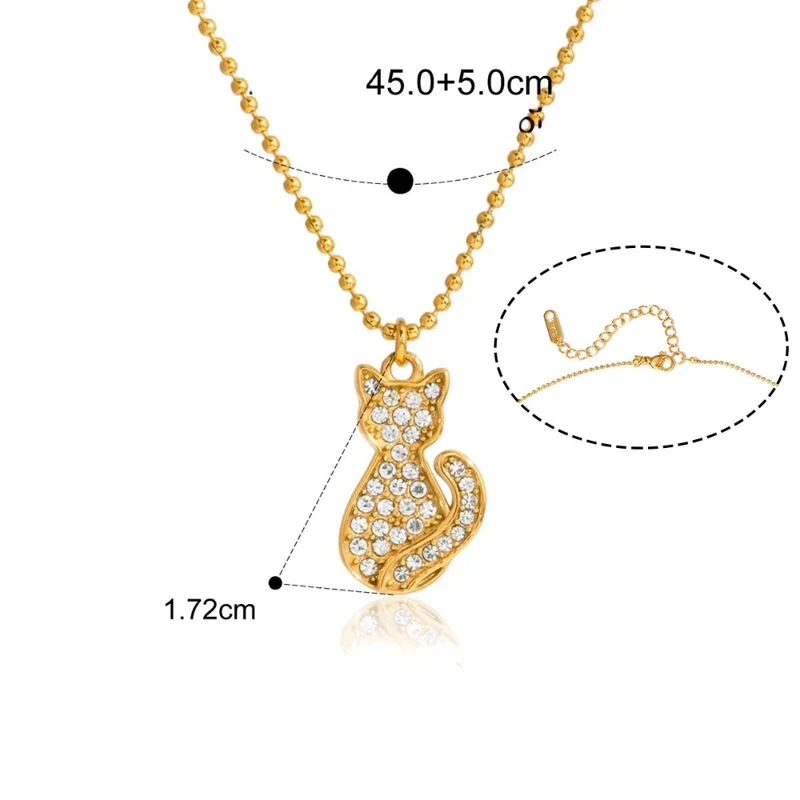 Collier Chat Strass