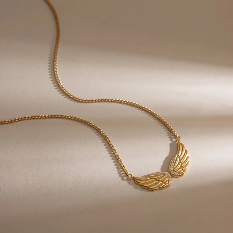 Collier Ailes Strass Femme