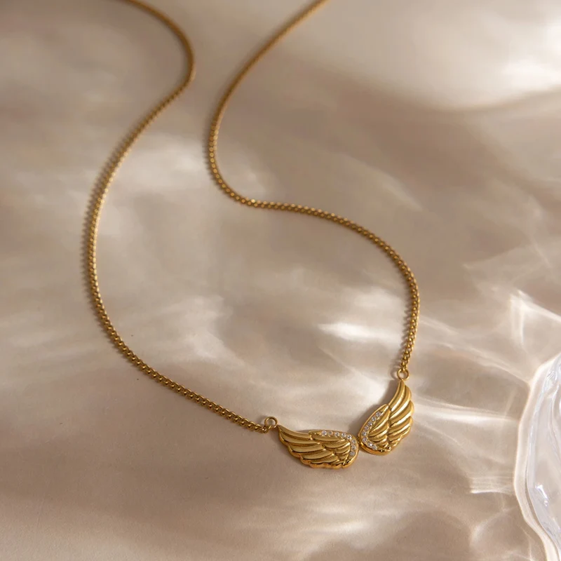 Collier Ailes Strass Femme