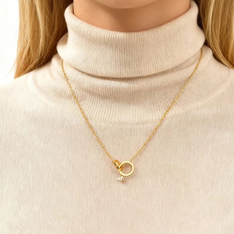 Collier Coeur et Bague Fiançailles