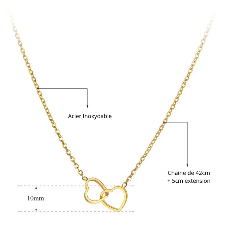 Collier Deux Coeurs