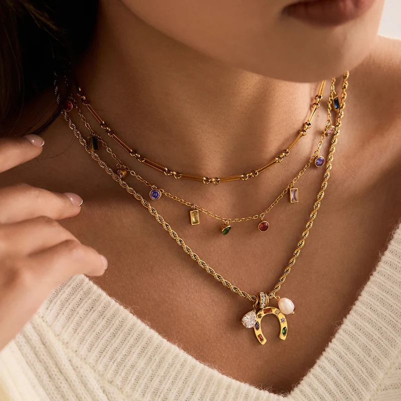 Collier Fer à Cheval Breloques