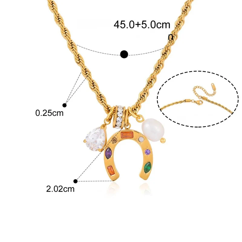 Collier Fer à Cheval Breloques