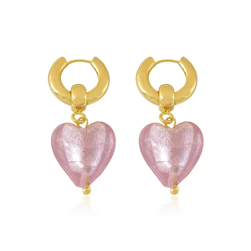 Boucles d'Oreilles Coeur Résine
