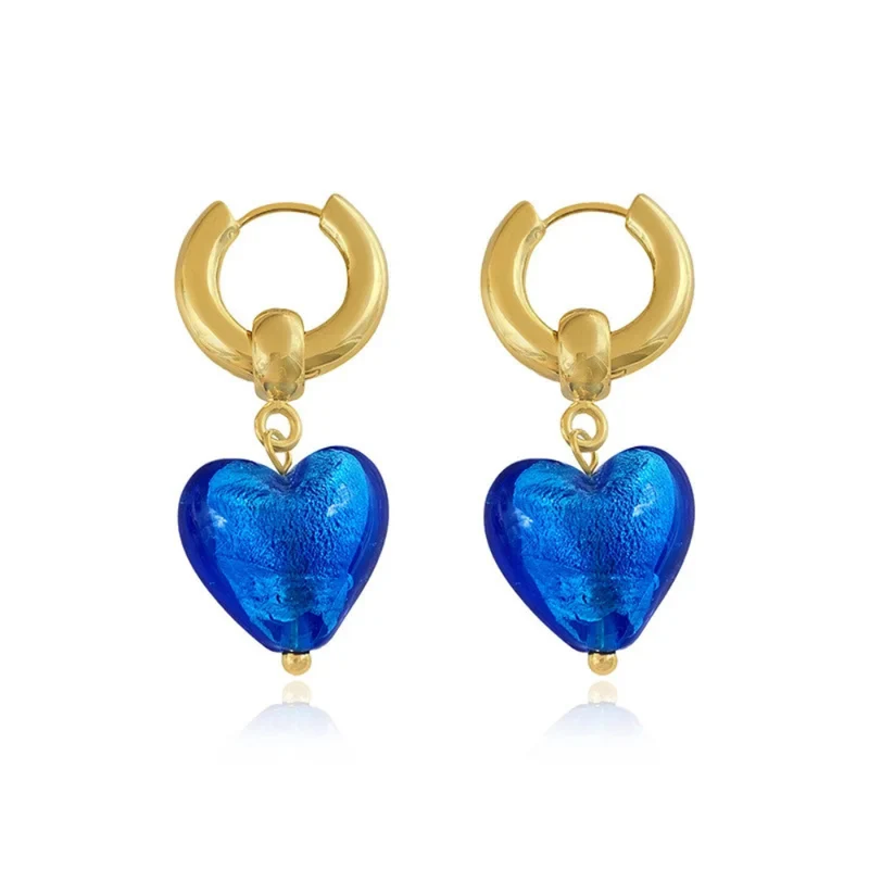 Boucles d'Oreilles Coeur Résine