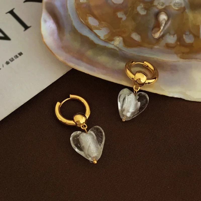 Boucles d'Oreilles Coeur Résine