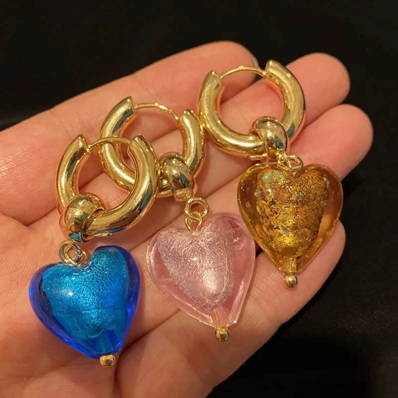 Boucles d'Oreilles Coeur Résine