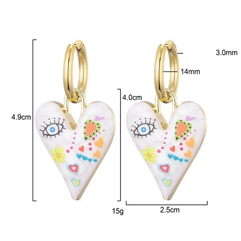 Boucles d'Oreilles Coeur Dessins