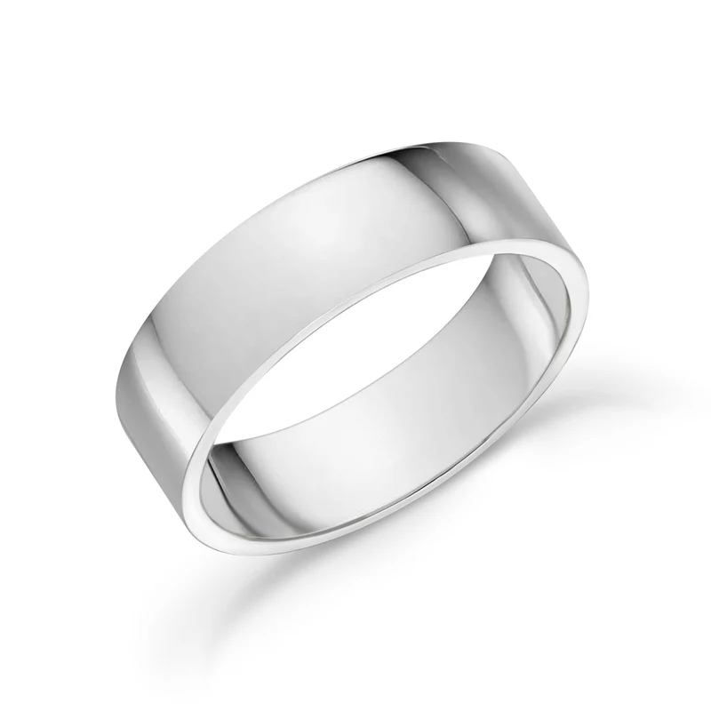 Jonc mariage plat 6mm