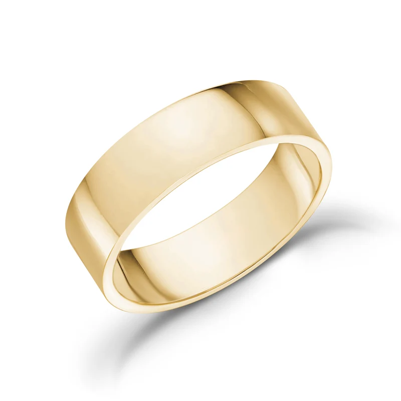 Jonc mariage plat 6mm