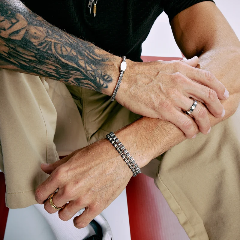 Bracelet avec étiquette en forme d'urne Franco Link