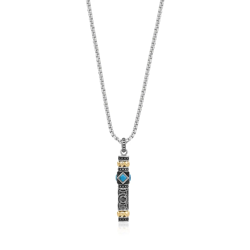Pendentif Urne crânes et pierres