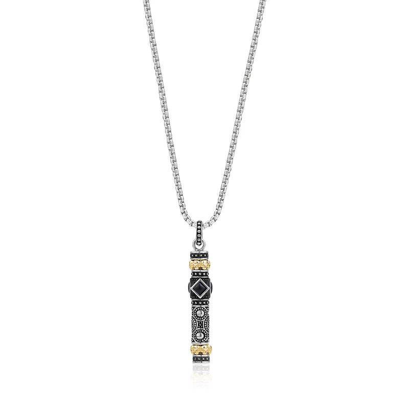 Pendentif Urne crânes et pierres
