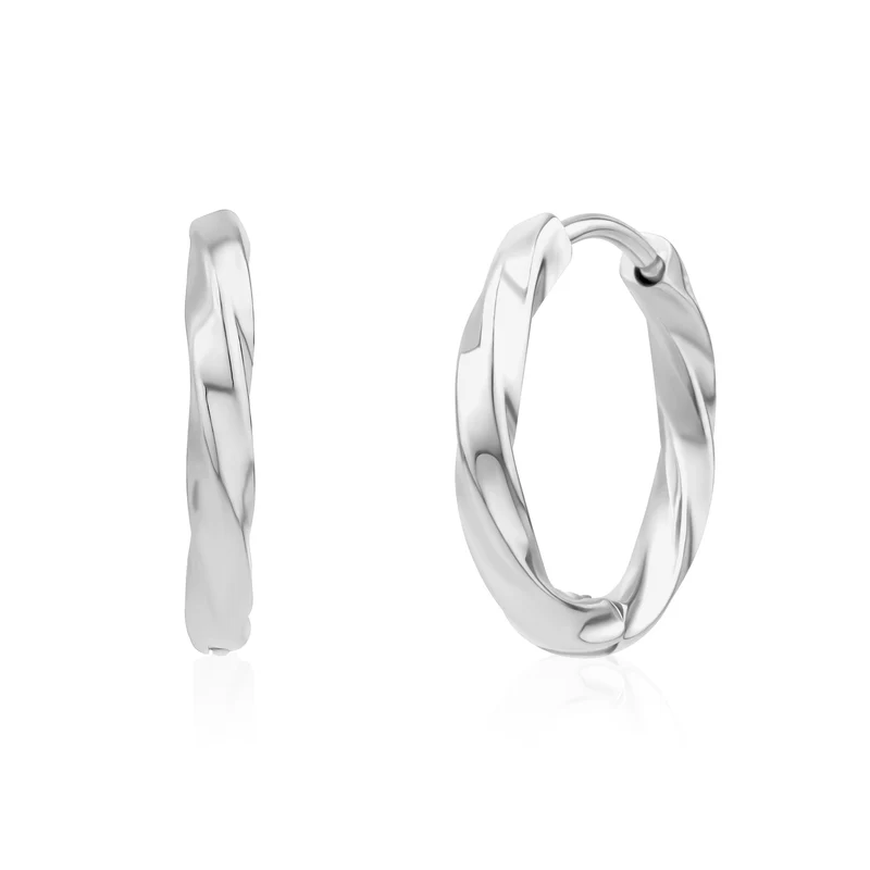 Boucles d'oreilles Huggie Swirl Shine