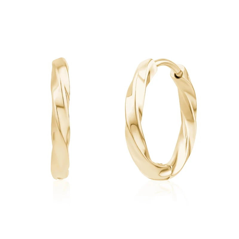 Boucles d'oreilles Huggie Swirl Shine