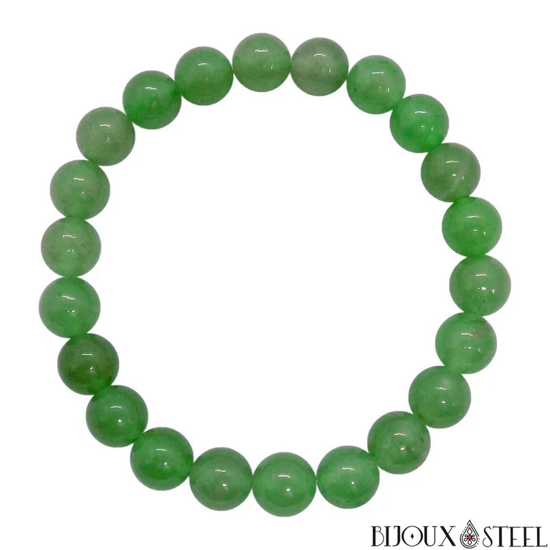 Bracelet en perles d'aventurine verte 8mm