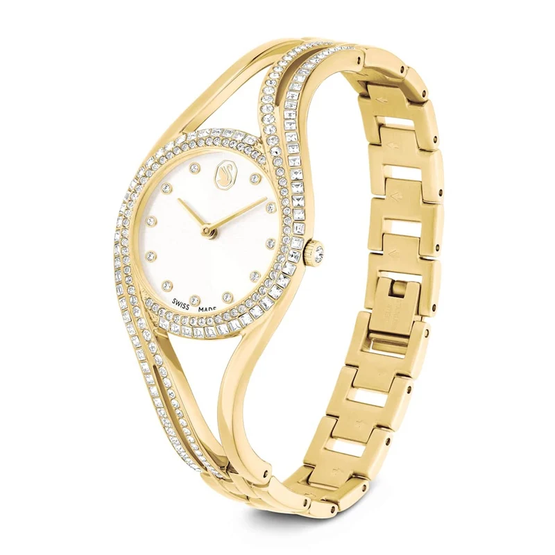Swarovski Montre Hyperbola couleur or avec cadran blanc 5754534