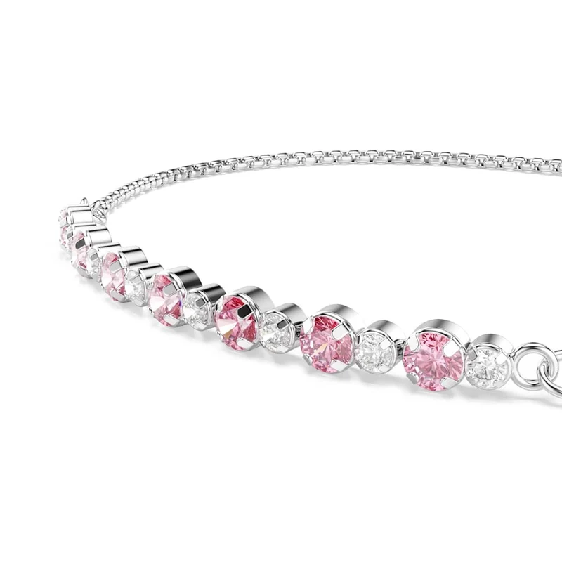Swarovski Bracelet de tennis Matrix argenté avec accents roses 5763042