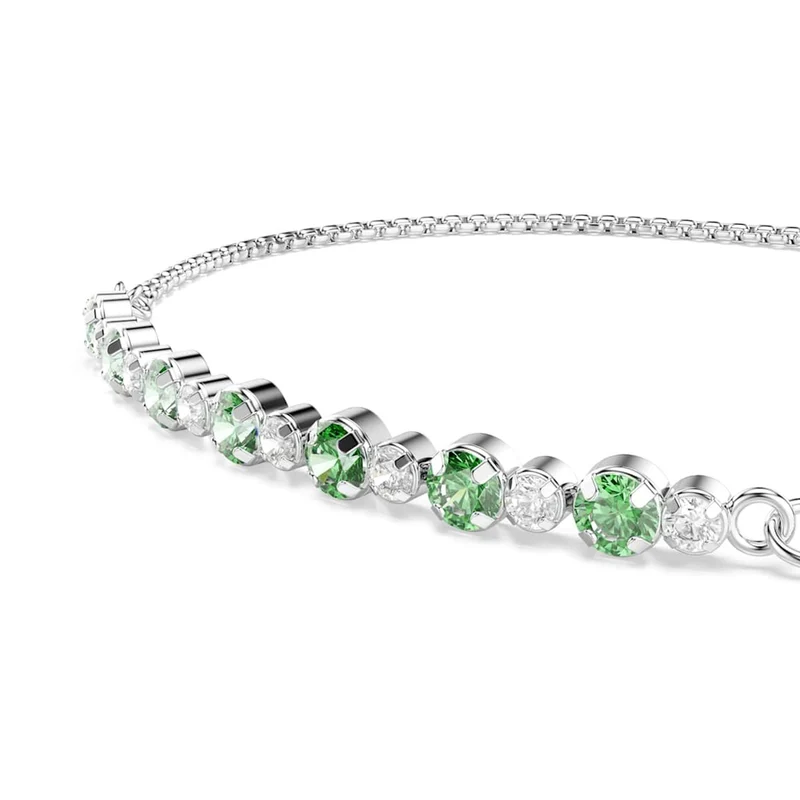 Swarovski Bracelet de tennis Matrix argenté avec accents verts 5758987