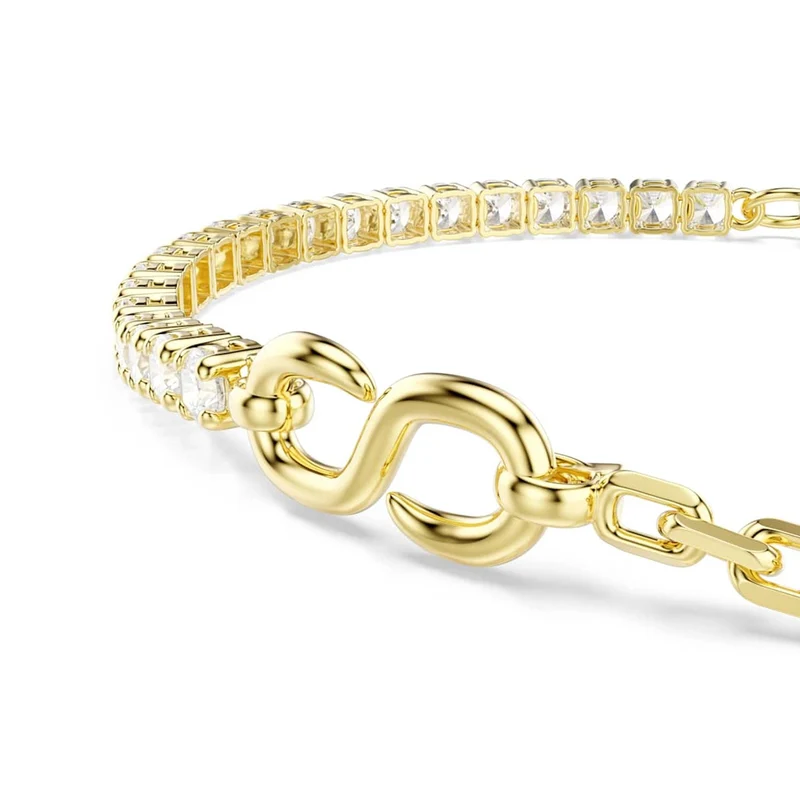 Swarovski Bracelet de tennis Matrix à maillons dorés 5753925