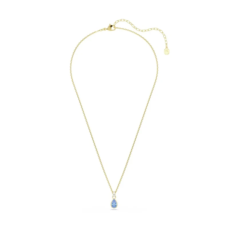 Swarovski Collier Chroma Gold avec pendentif en cristal bleu 5757786